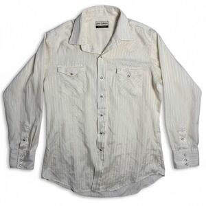Vintage Karman Gold Collection Western Shirt Mens Long Sleeve Snap‎ Button